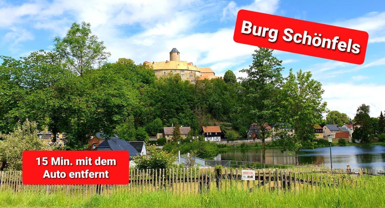 FEWO Blick Mylau 80m2 - Nähe Freizeitpark Plohn&Göltzschtalbrücke - Ruhige Lage - Wald - Wandern - Rad fahren Reichenbach im Vogtland Exterior foto